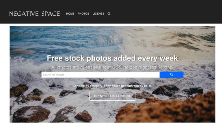 banco de imagens gratis Negative Space
