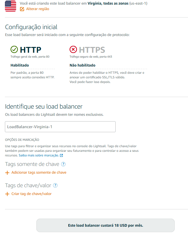 Configurando e identificando seu load balancer.