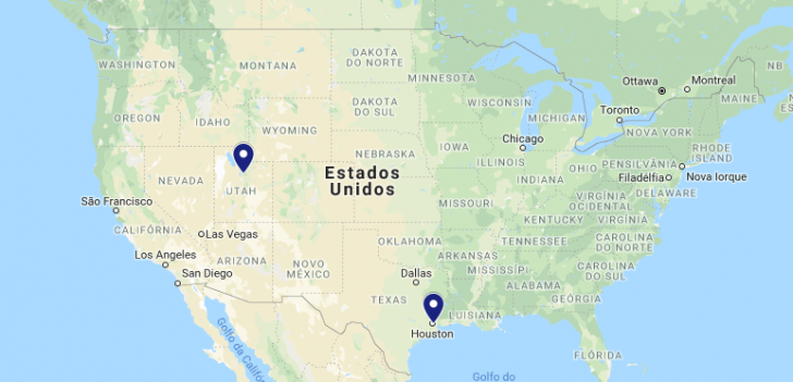 Localização dos data centers da HostGator nos EUA