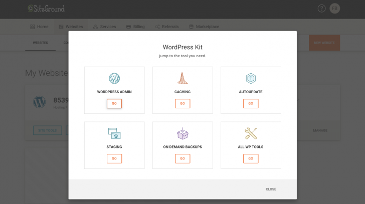 Kit WordPress permite acesso fácil e rápido às configurações da ferramenta