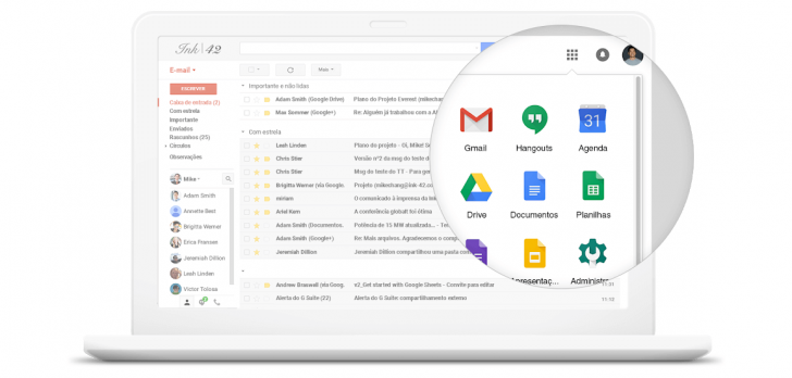 Google Workspace é a plataforma de serviços do Google para empresas. Imagem: Google Workspace