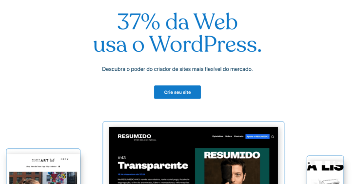 Captura de tela extraída do site WordPress.com
