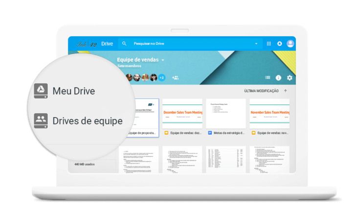 O Drive de Equipe está disponível para os clientes a partir do plano Standard do Google Workspace