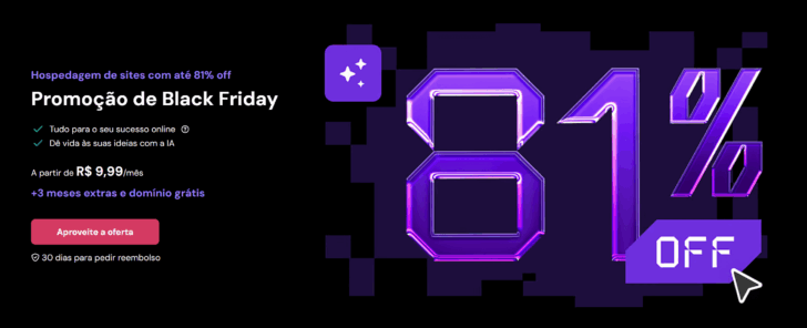Hostinger promoção de Black Friday