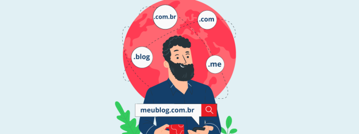 Domínios para blogs - ilustração