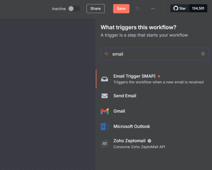 O processo de inserção de triggers é simples e intuitivo