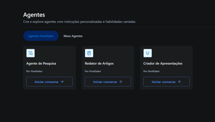 Agentes prontos e disponíveis no HostGator AllPass