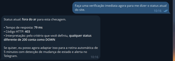 O primeiro teste não foi um sucesso