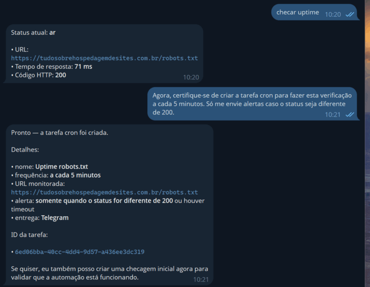 Configurando uma tarefa recorrente no OpenClaw