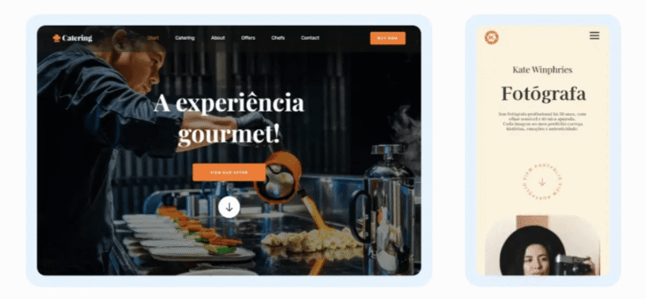 Os sites criados são responsivos — Fonte: HostGator