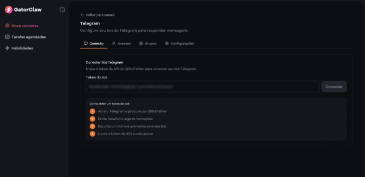 Formulário e passo a passo para a criação de um bot no Telegram