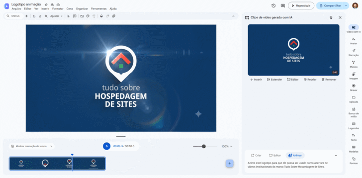 A primeira versão gerada alterou levemente o logotipo do TSHS